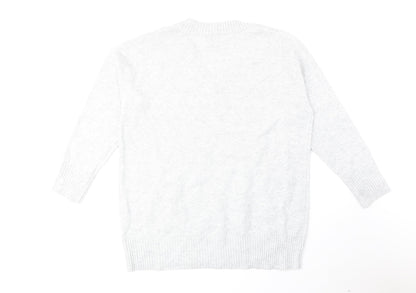 Womens UK Size M Papaya Grey Pullover Jumper