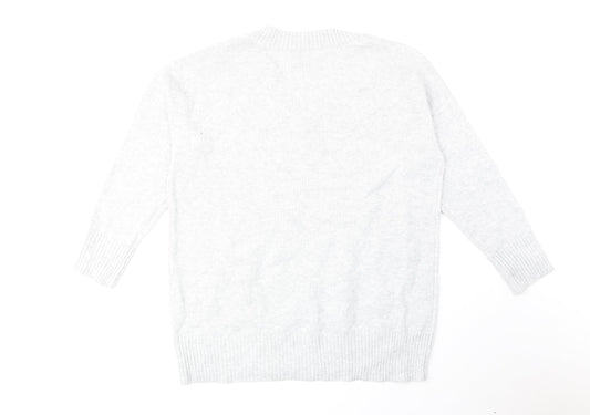 Womens UK Size M Papaya Grey Pullover Jumper