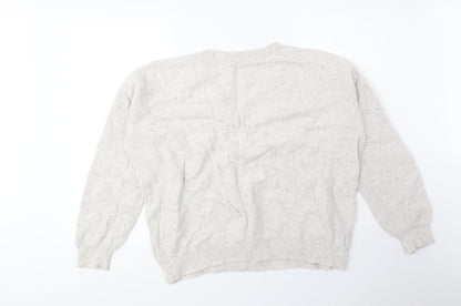 Womens UK Size M Marks and Spencer Beige Pullover Jumper