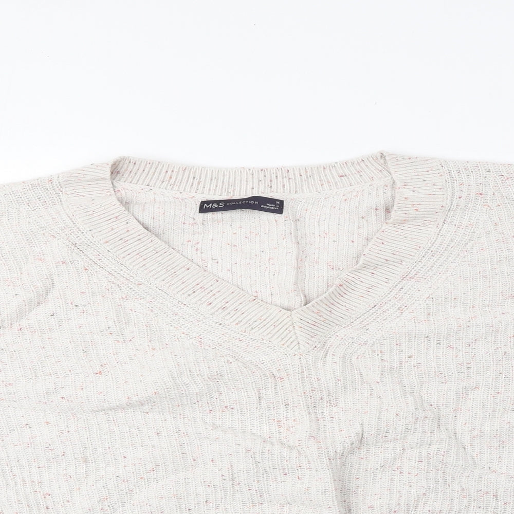 Womens UK Size M Marks and Spencer Beige Pullover Jumper