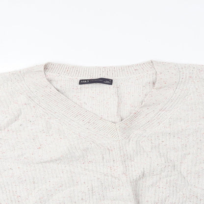 Womens UK Size M Marks and Spencer Beige Pullover Jumper