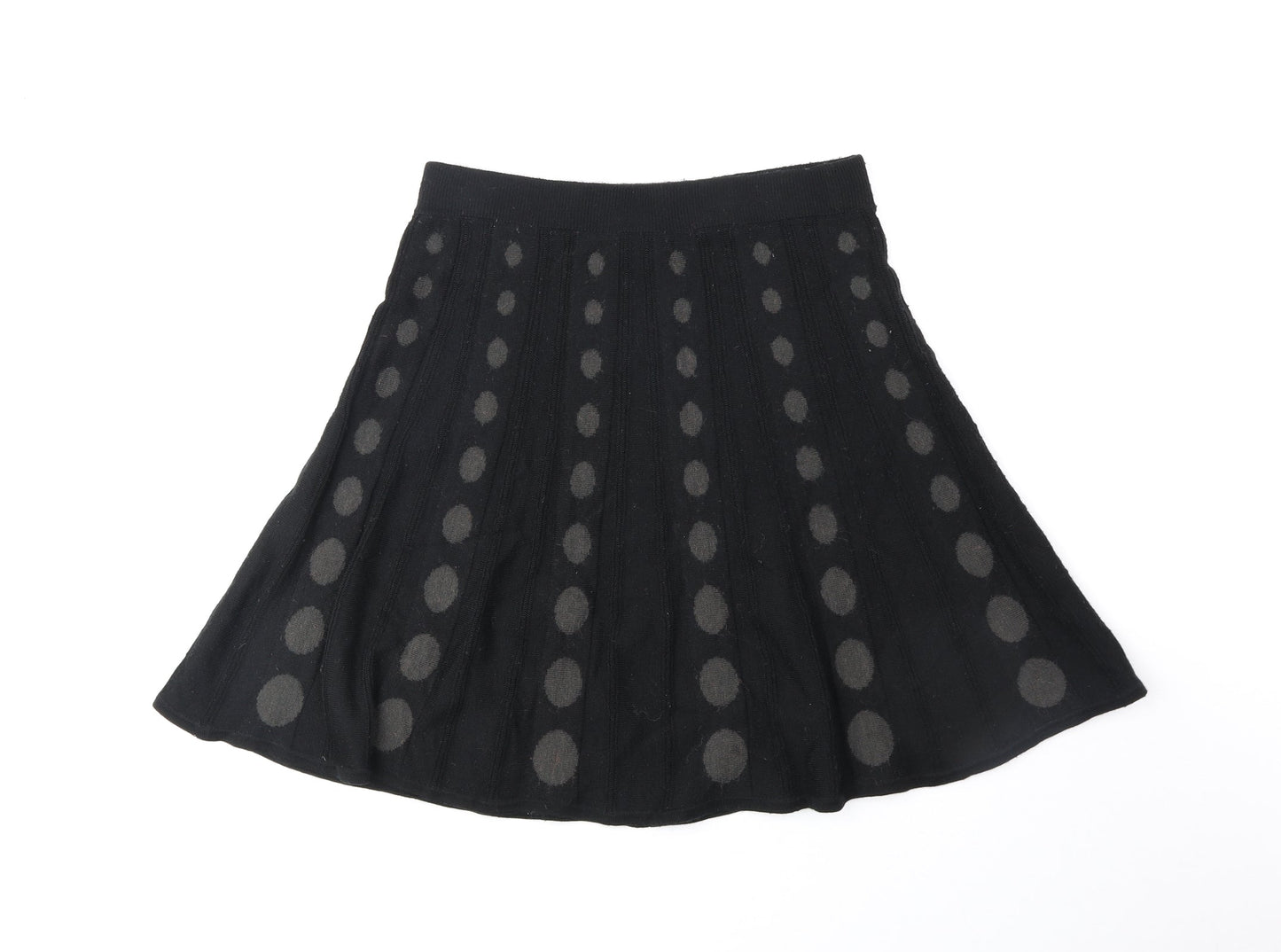 H&M Womens Black Geometric Acrylic A-Line Skirt Size XS