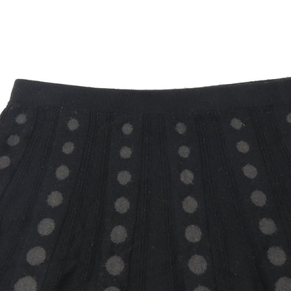 H&M Womens Black Geometric Acrylic A-Line Skirt Size XS