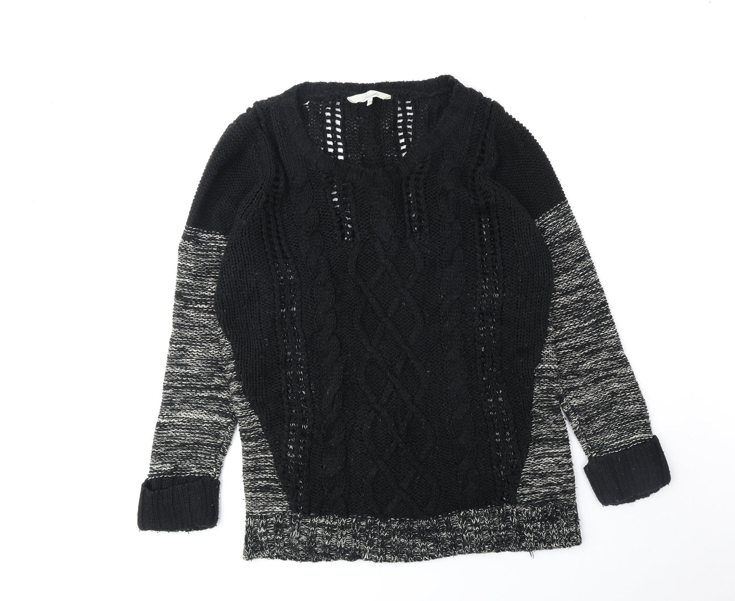 Womens UK Size M Peacocks Black Pullover Jumper