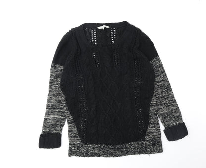 Womens UK Size M Peacocks Black Pullover Jumper