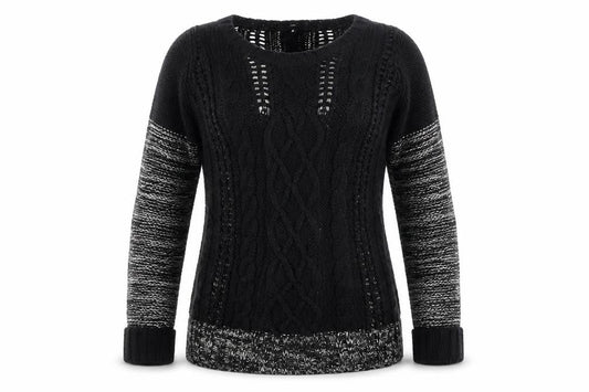 Womens UK Size M Peacocks Black Pullover Jumper