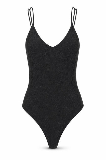 Womens UK Size S MNG One-Piece Black Bodysuit