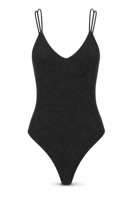 Womens UK Size S MNG One-Piece Black Bodysuit