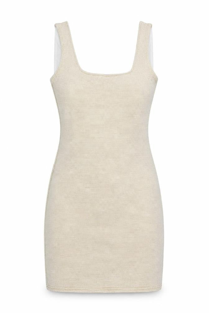 PRETTYLITTLETHING Womens Gold Polyester Tank Dress Size 12 Scoop Neck Pullover