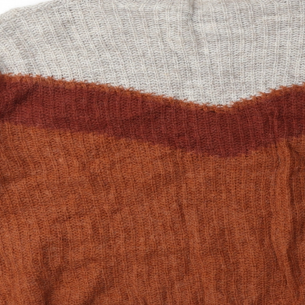 Womens UK Size M Preworn Brown Pullover Jumper