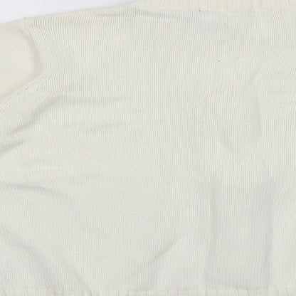 Womens UK Size 18 ISLE White Full Zip Jumper
