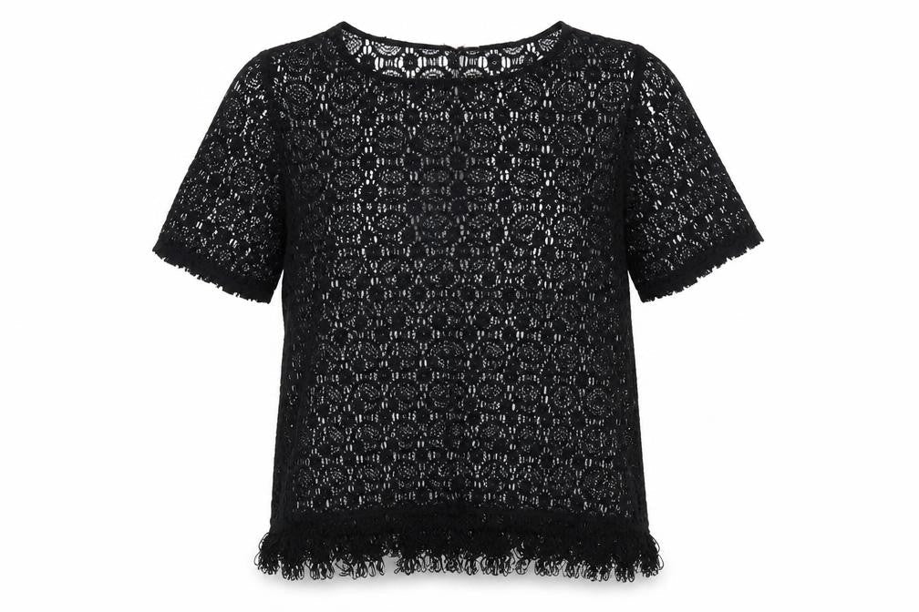 Womens UK Size M Dorothy Perkins Black Basic Blouse