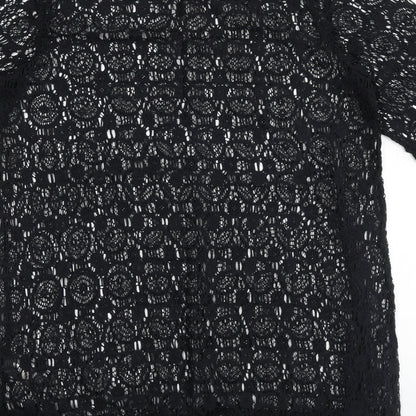 Womens UK Size M Dorothy Perkins Black Basic Blouse