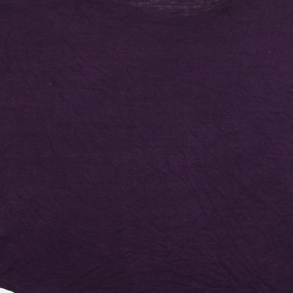 Womens UK Size 12 Apricot Purple Basic T-Shirt