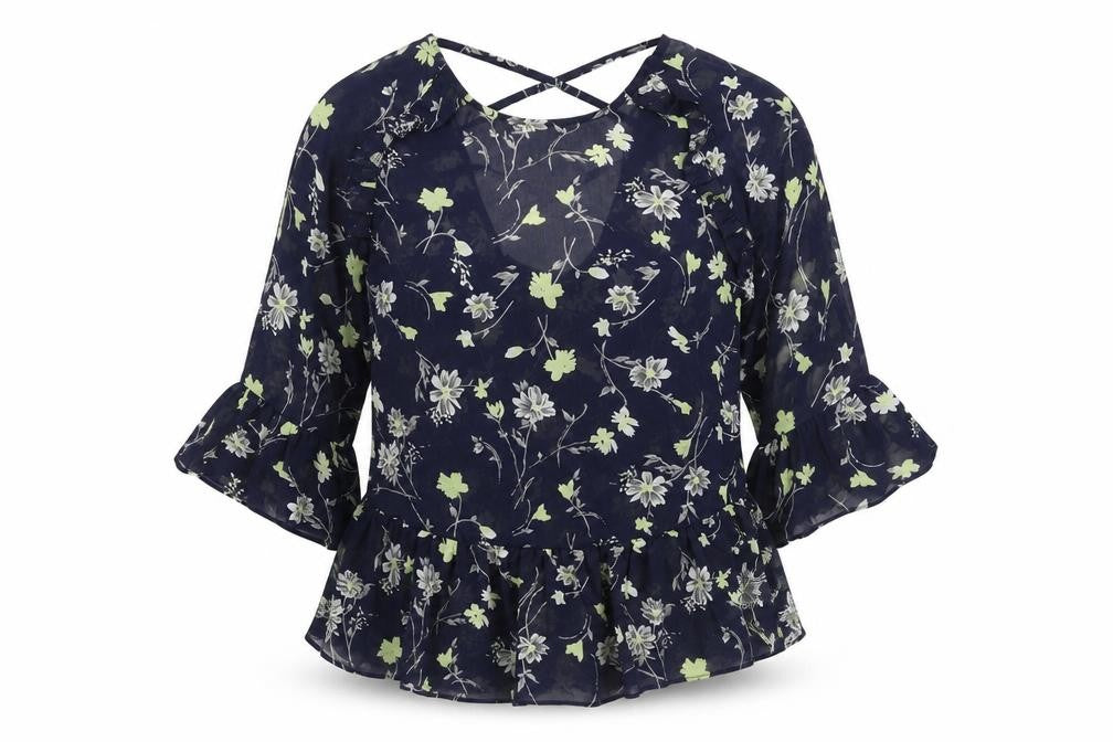Womens UK Size 8 Boohoo Blue Basic Blouse