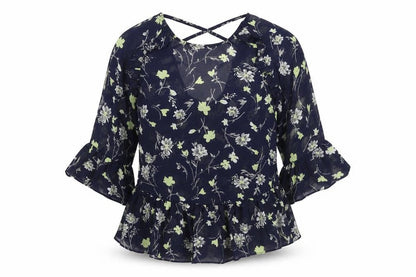 Womens UK Size 8 Boohoo Blue Basic Blouse