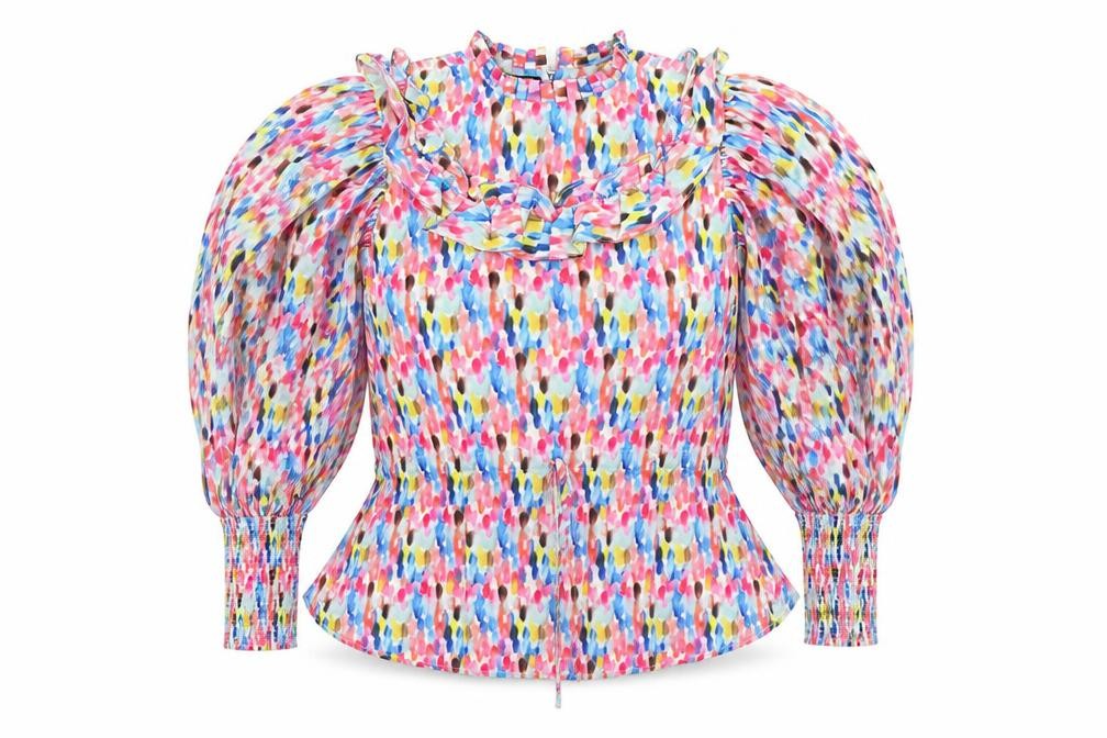 Womens UK Size XS Preworn Multicoloured Basic Blouse