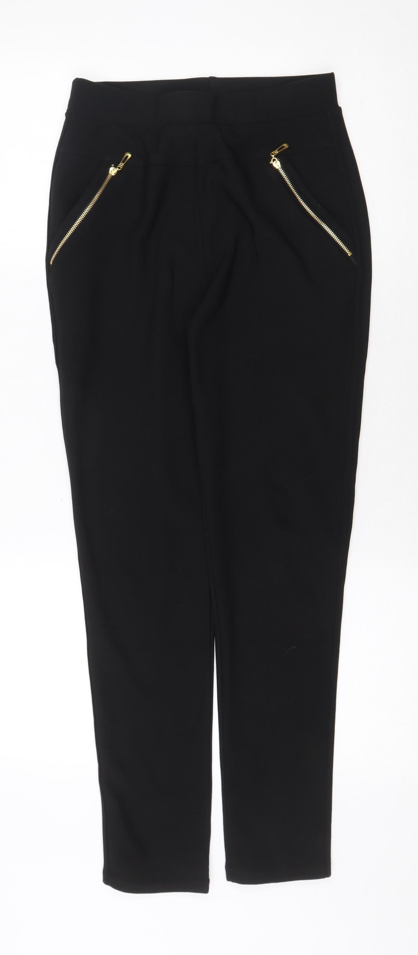 Womens UK Size S Preworn Regular Fit  Black Trousers