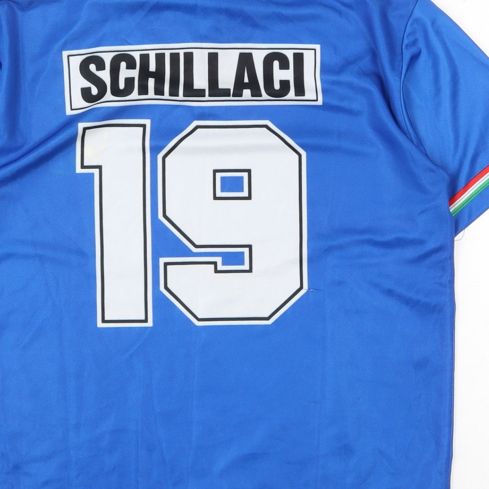 Preworn Mens Blue Polyester Polo Size S Collared Pullover