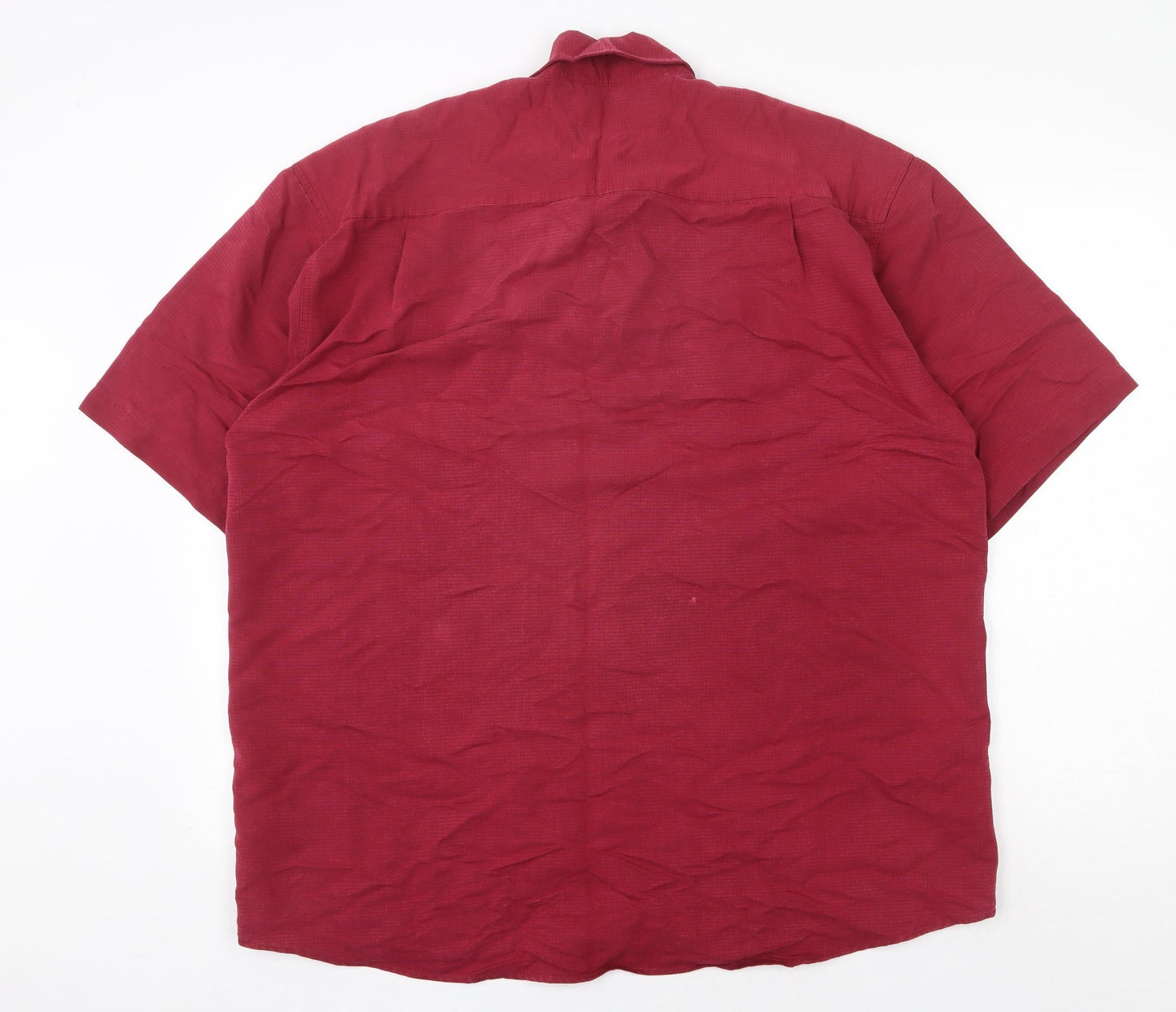 Mens UK Size L Burton Red  Button-Up Short Sleeve Casual Shirt