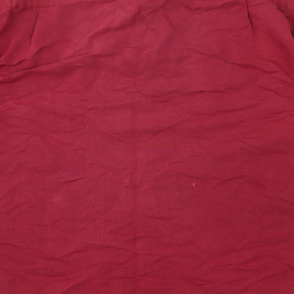 Mens UK Size L Burton Red  Button-Up Short Sleeve Casual Shirt