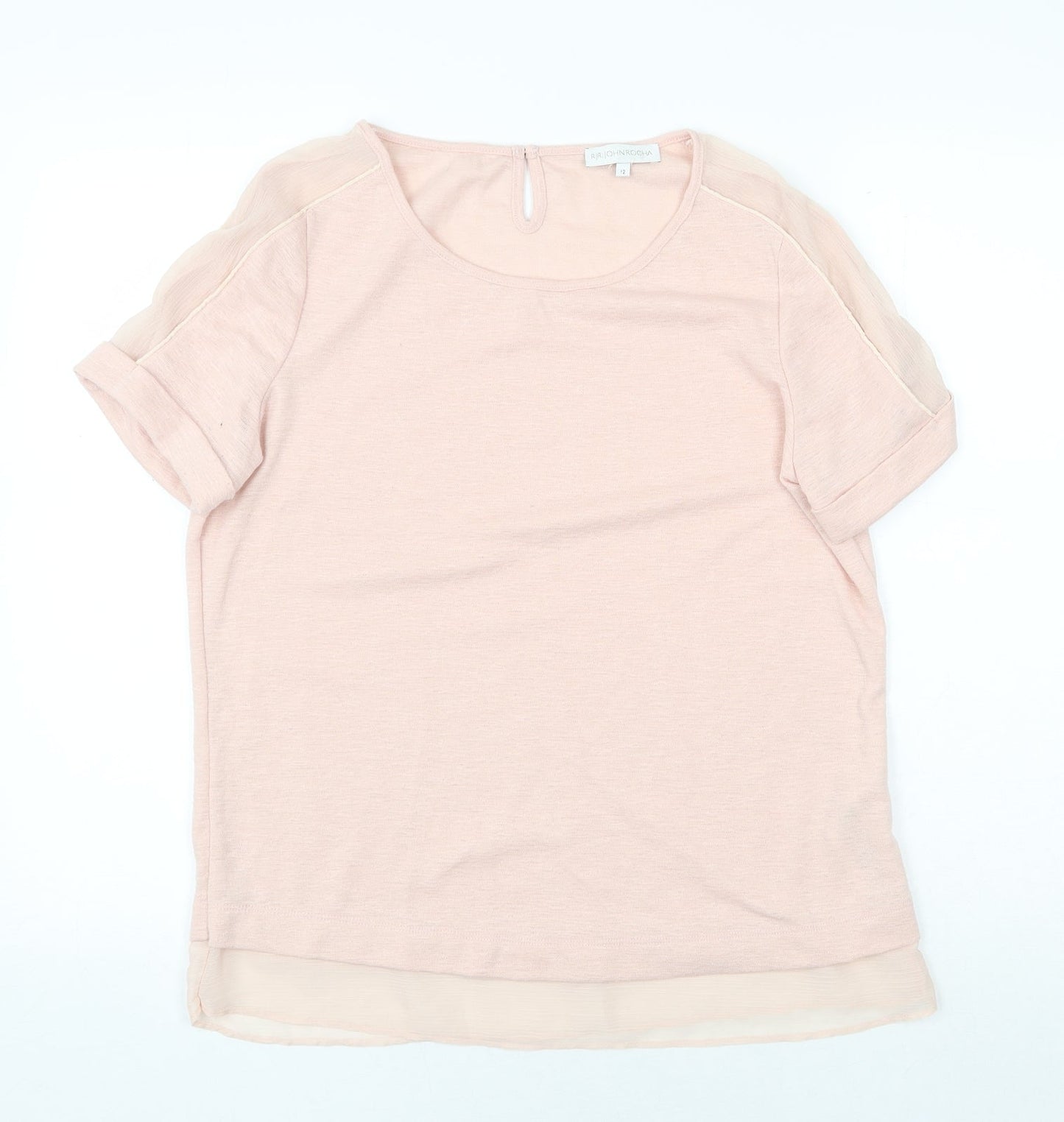 Womens UK Size 12 RJR.John Rocha Pink Basic T-Shirt