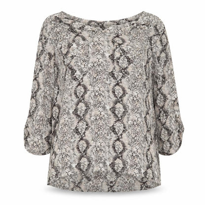 Womens UK Size L Faith and Joy Beige Basic Blouse