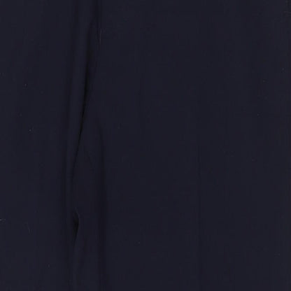 Marks and Spencer Mens Blue Polyester Dress Pants Trousers Size 32 in Regular Zip
