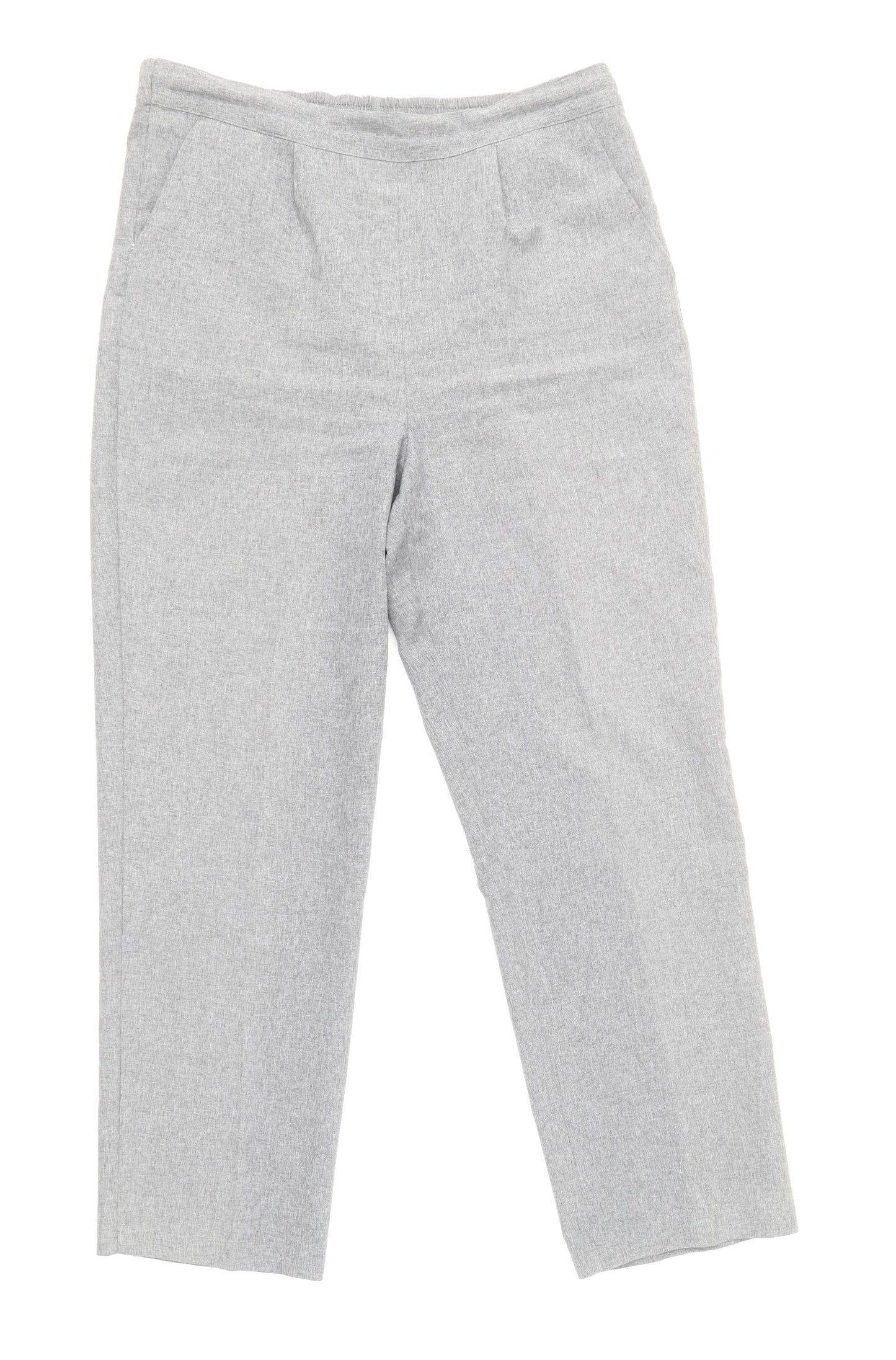Bonmarché Womens Grey Polyester Trousers Size 12 Regular