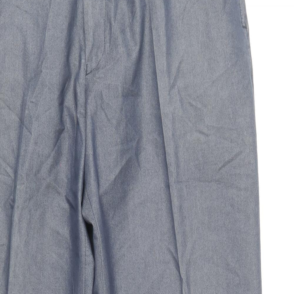 NEXT Mens Blue Cotton Dress Pants Trousers Size 36 in Regular Zip