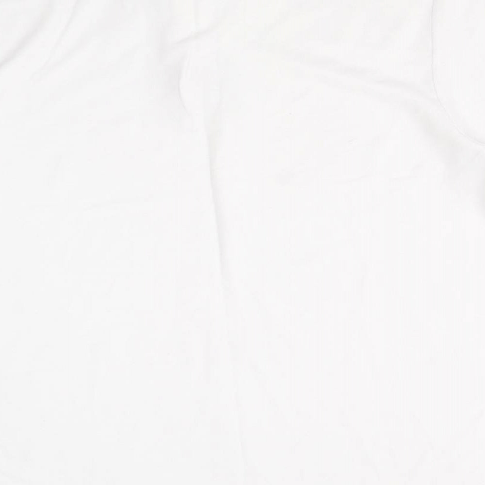 Fruit of the Loom Mens White Polyester Polo Size XL Collared Button