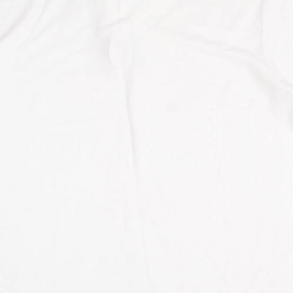 Fruit of the Loom Mens White Polyester Polo Size XL Collared Button