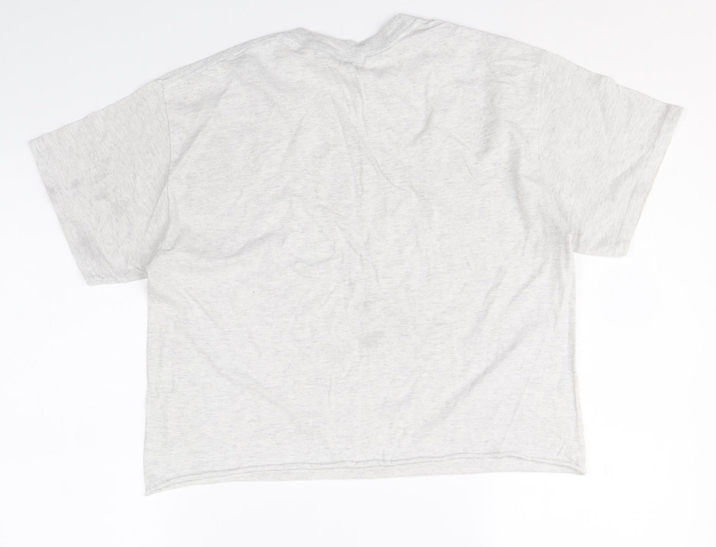 Miss Selfridge Womens Grey Cotton Basic T-Shirt Size M Round Neck