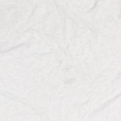 Miss Selfridge Womens Grey Cotton Basic T-Shirt Size M Round Neck