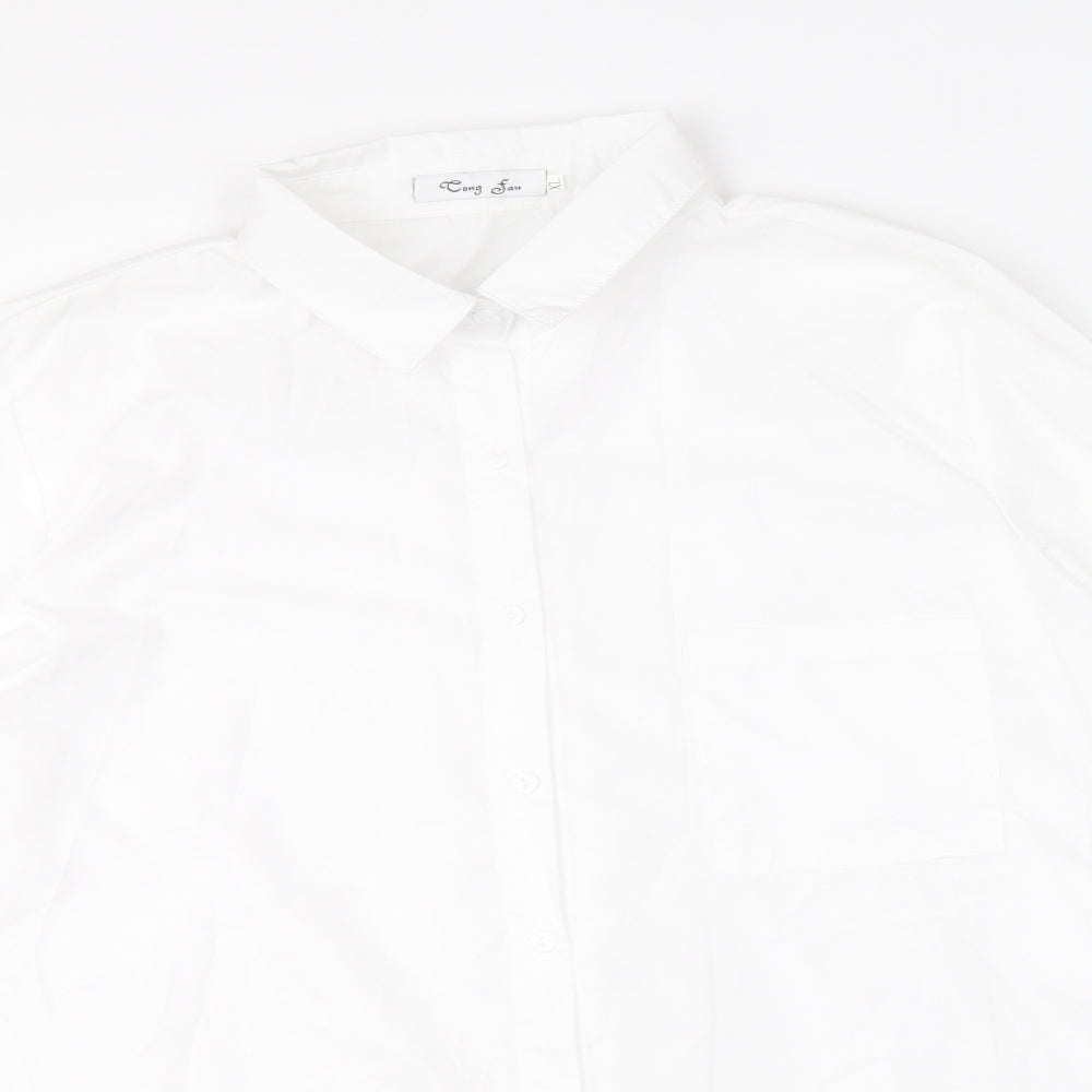Mens UK Collar Size XL Cong Fan Smart White  Dress Shirt