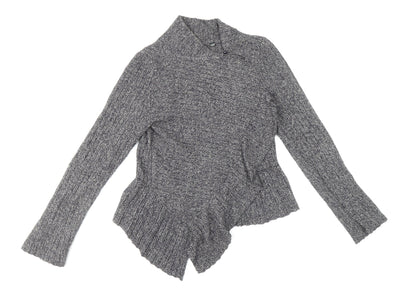Knitted & Knotted Womens Blue V-Neck Cotton Pullover Jumper Size S