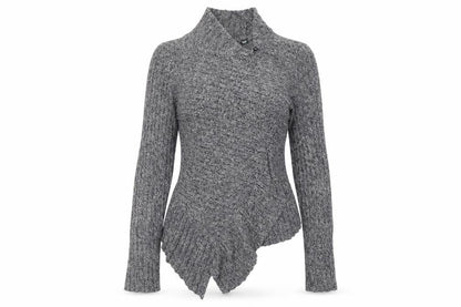 Knitted & Knotted Womens Blue V-Neck Cotton Pullover Jumper Size S