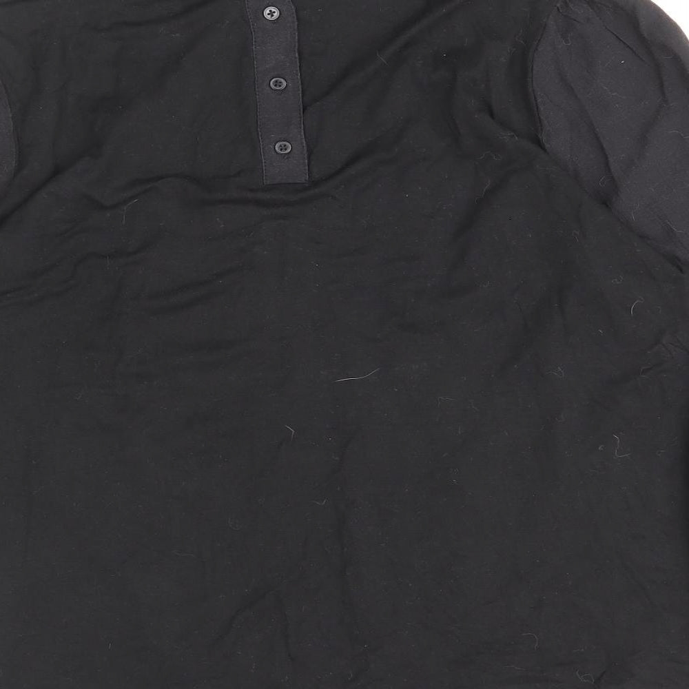 Womens UK Size 12 NEXT Black Basic Button-Up