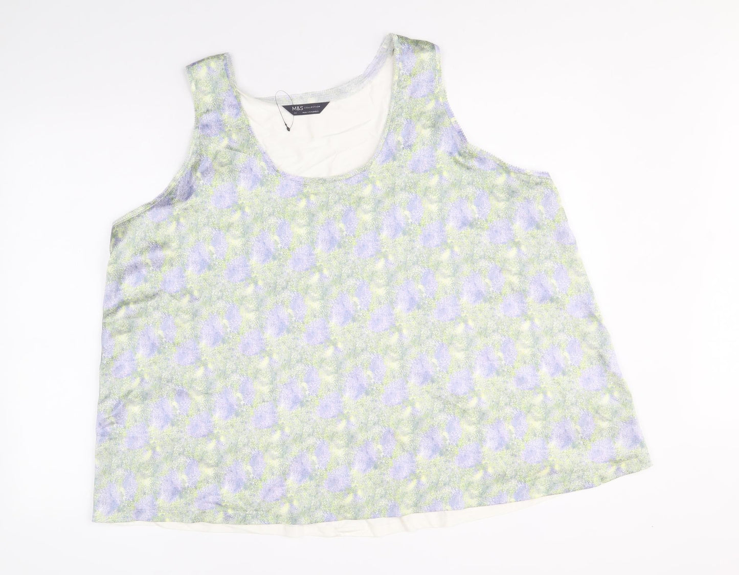 Womens UK Size 24 Marks and Spencer Multicoloured Basic Tank