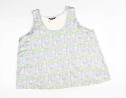 Womens UK Size 24 Marks and Spencer Multicoloured Basic Tank