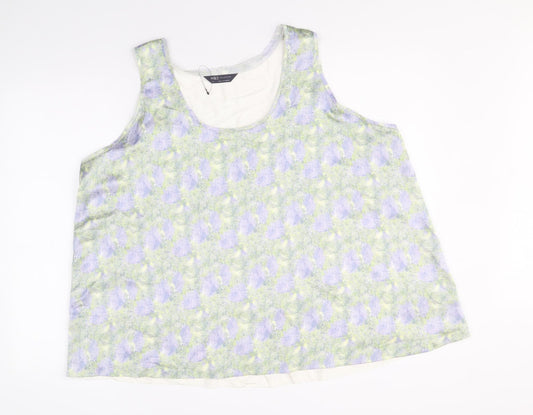 Womens UK Size 24 Marks and Spencer Multicoloured Basic Tank
