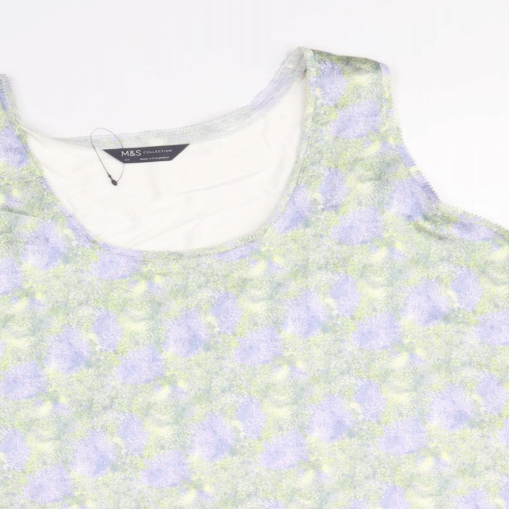 Womens UK Size 24 Marks and Spencer Multicoloured Basic Tank