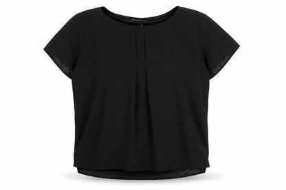 Xara Womens Black Polyester Basic Blouse Size L Round Neck