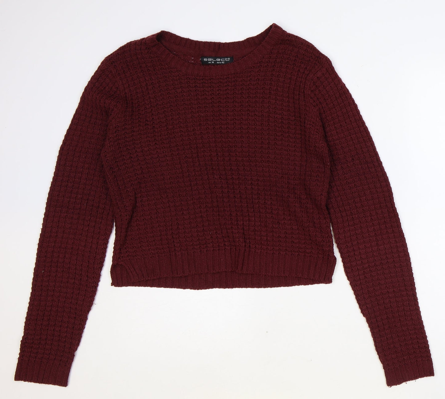 Womens UK Size 14 Select Red Pullover Jumper