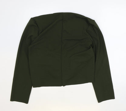 SheIn Womens Green V-Neck Polyester Shrug Jumper Size L