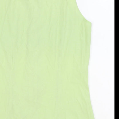 Womens UK Size 14 Select Green Basic Button-Up