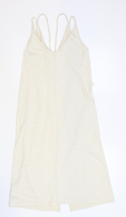 Gap Womens Beige Polyester Tank Dress Size S Sweetheart Pullover