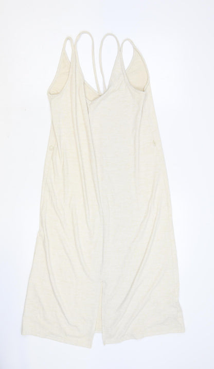 Gap Womens Beige Polyester Tank Dress Size S Sweetheart Pullover