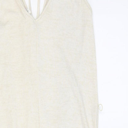 Gap Womens Beige Polyester Tank Dress Size S Sweetheart Pullover