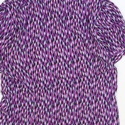 Womens UK Size 12 Preworn Purple Basic Button-Up
